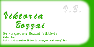 viktoria bozzai business card
