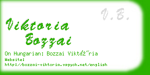 viktoria bozzai business card